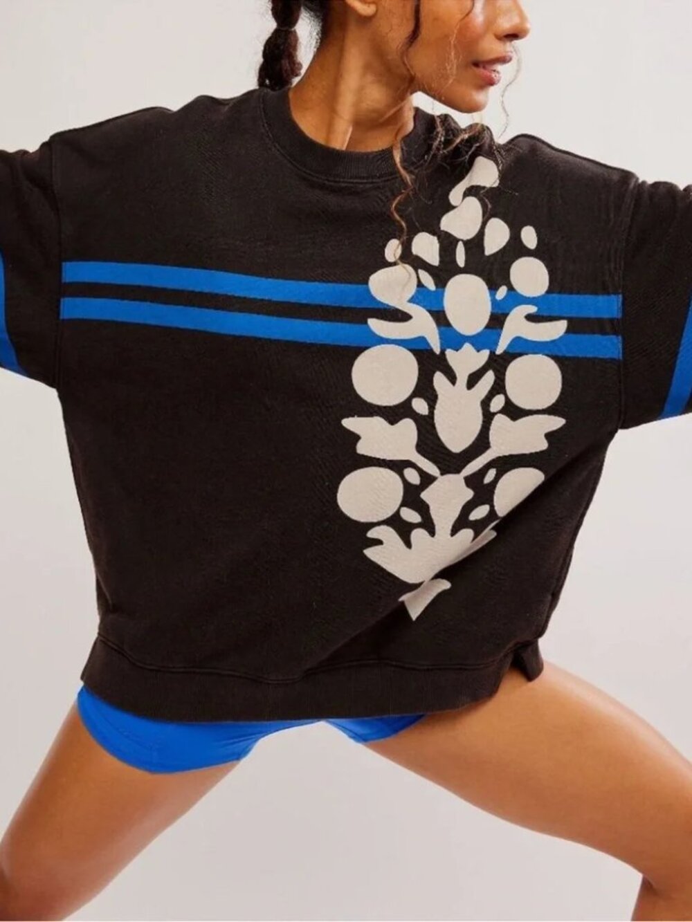 NWT Free People FP Movement All Star Buti Logo Pullover Sweatshirt